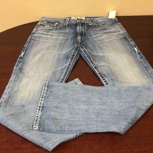 NWT Big Star Union Vintage Jeans, Thick Stitch Embroidered
